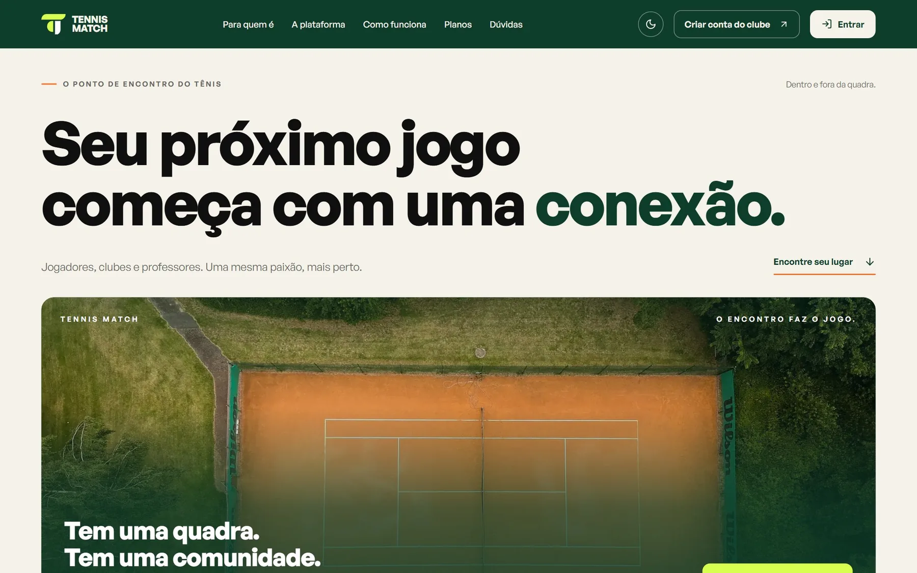 Tennis Match website