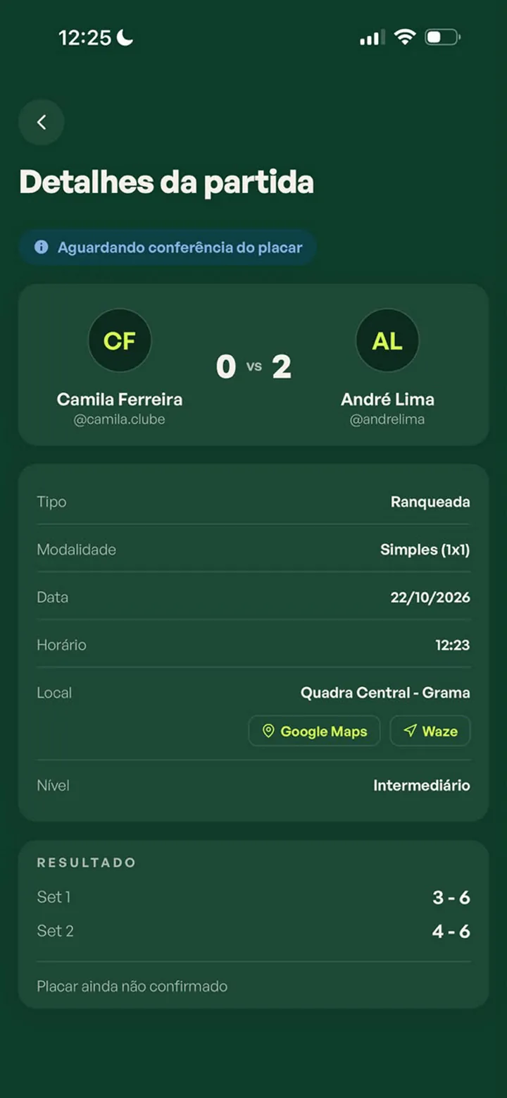 Match details in dark theme with set scores